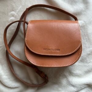 Portland Leather Saddle Brown Crossbody Bag